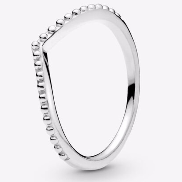 Pandora Beaded Wishbone ring in Sterling Silver - Picture 1 of 5